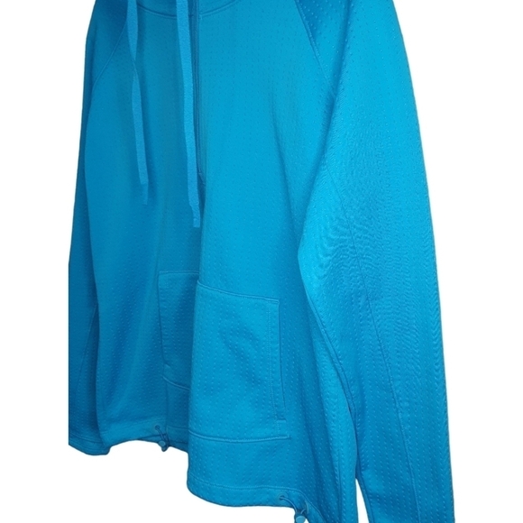 ATHLETA Atmosphere Anorak Jacket Quater Zip Thumb Blue holes‎ Women's Size S - Picture 4 of 15